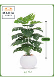 Artificial Monstera Plant 105 cm Ð Decorative Indoor Plant with white Pot