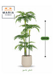 Artificial Bamboo Tree 130 cm with 7 Branches Ð Indoor Decorative Plant with Beige Pot for Home