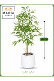 Artificial Bamboo Tree 130 cm Ð Decorative Indoor Plant with White Pot