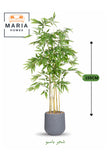 Artificial Bamboo Tree 155 cm Ð Indoor Decorative Plant with Gray Pot for Home & Office