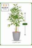 Artificial Bamboo Tree 130 cm Ð Decorative Indoor Plant with Gray Pot