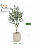 Artificial Olive Tree 145 cm Ð Decorative Green Plant with Modern Plastic Pot