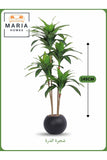 Artificial Corn Leaf Tree 145 cm Ð Indoor Faux Plant with Black Pot