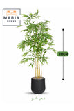 Artificial Bamboo Tree 155 cm Ð Decorative Green Plant with Modern Black Pot
