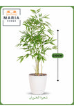 Artificial Bamboo Tree 130 cm Ð Decorative Indoor Plant with White Pot