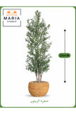 Artificial Olive Tree 210 CM with Yellow Decorative Pot Ð 3 Branches Indoor & Office Plant