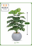 Artificial Monstera Plant 105 cm Ð Decorative Indoor Plant with Light Gray Pot