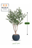 Artificial Olive Tree 200 cm Ð Decorative Indoor Plant with Blue Fiber Pot for Home & Office decor