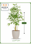 Artificial Bamboo Tree 130 cm Ð Decorative Indoor Plant with Light Gray Pot