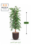 Artificial Bamboo Tree 155 cm Ð Decorative Green Plant with Dark Brown Plastic Pot for home & office