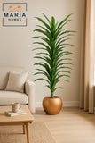 Artificial Corn Leaf Tree 185 cm Ð Decorative Indoor Plant with Gold Plastic Pot
