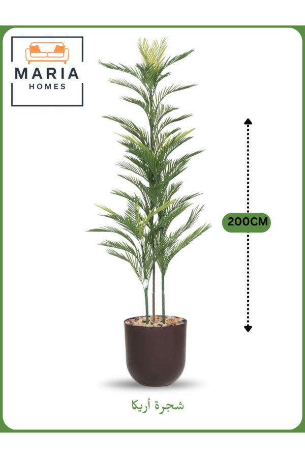 Artificial Areca Palm Tree 200 cm Ð Tall Decorative Indoor Plant with Brown Pot