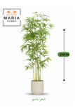 Artificial Bamboo Tree 185 cm Ð Tall Decorative Plant with Modern White Pot