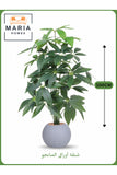 Artificial Mango Leaf Tree 100 cm Ð 24 Branches in Grey Plastic Pot