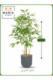 Artificial Bamboo Tree 125 cm Ð Indoor Decorative Plant with Gray Pot